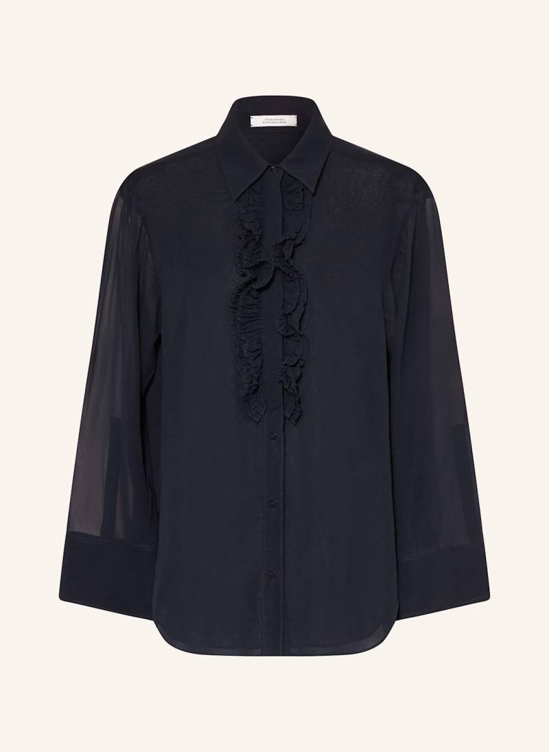 Dorothee Schumacher Seidenbluse Sheer Dreams Mit Rüschen blau von dorothee schumacher