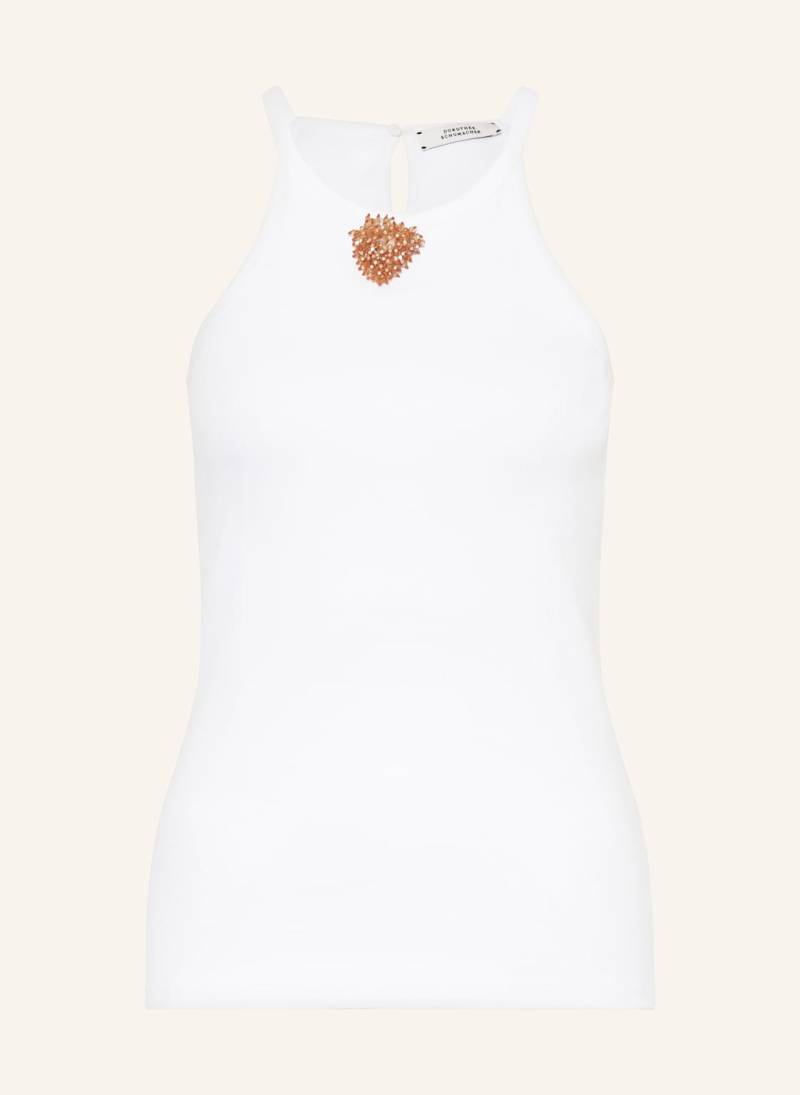 Dorothee Schumacher Top Rib Romance Mit Schmuckperlen weiss von dorothee schumacher