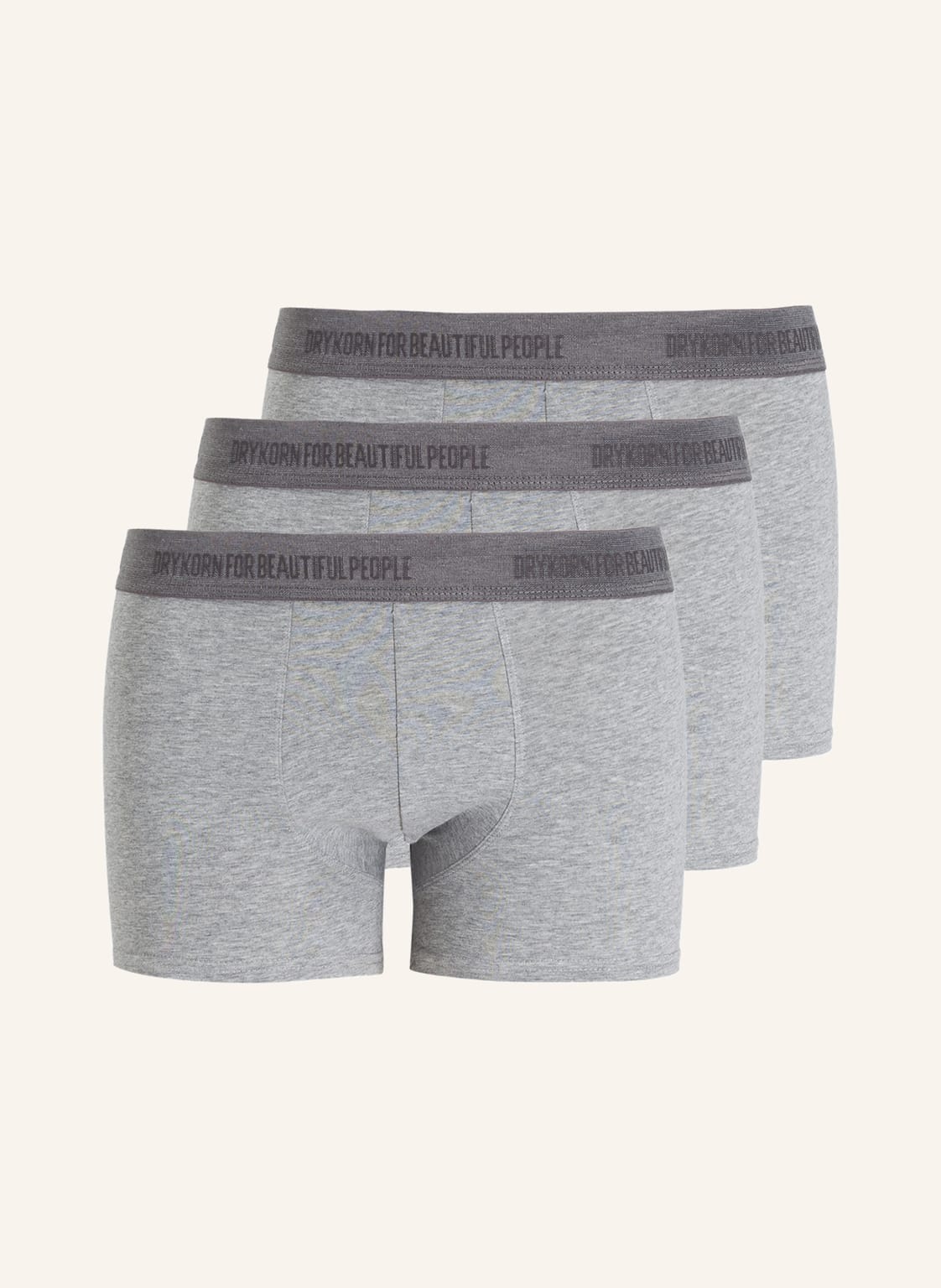 Drykorn 3er-Pack Boxershorts Corbin grau von drykorn