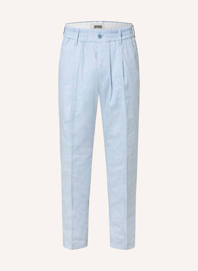Drykorn Anzughose Chasy Extra Slim Fit Mit Leinen blau von drykorn