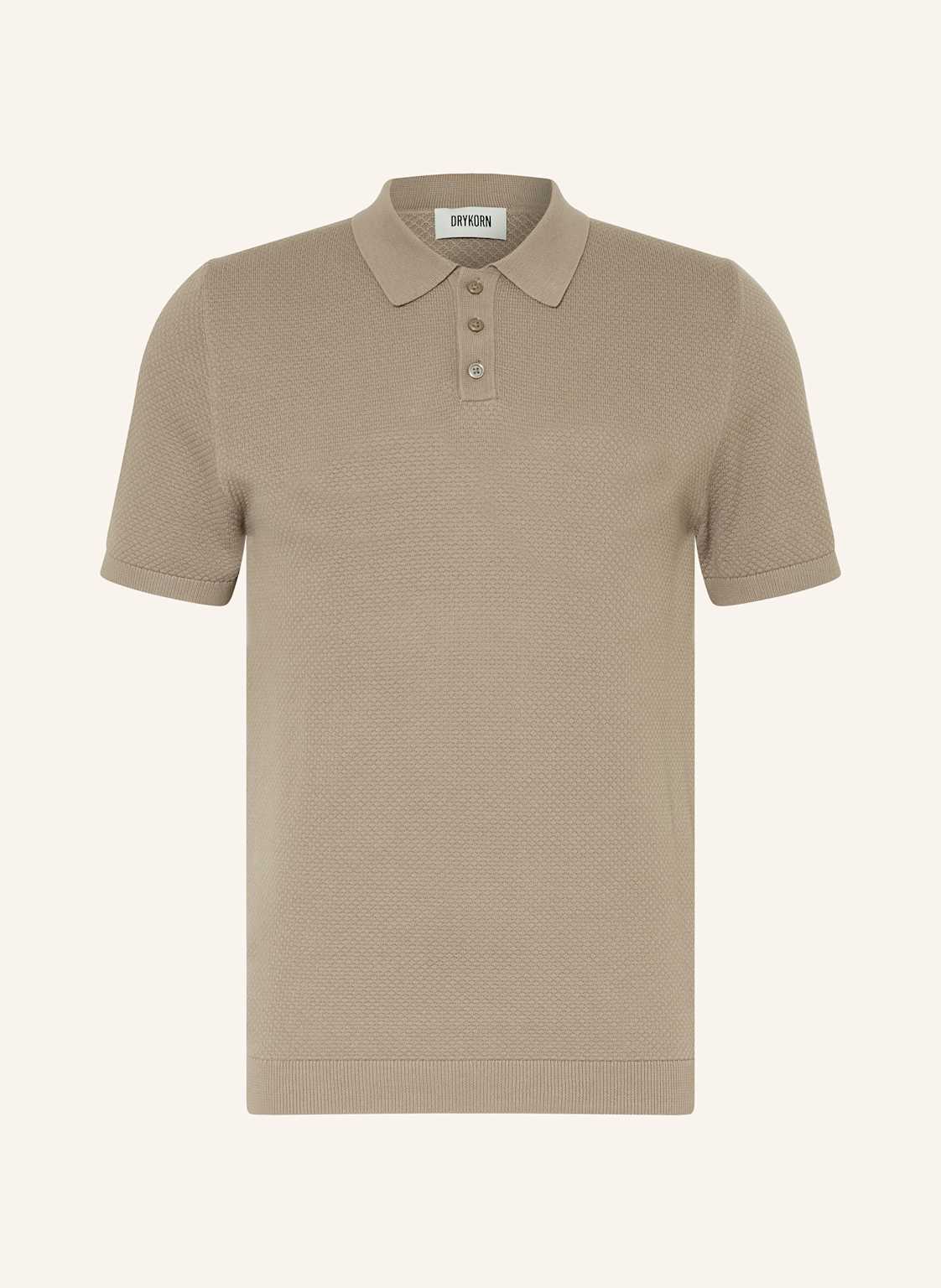 Drykorn Strick-Poloshirt Triton Regular Fit braun von drykorn
