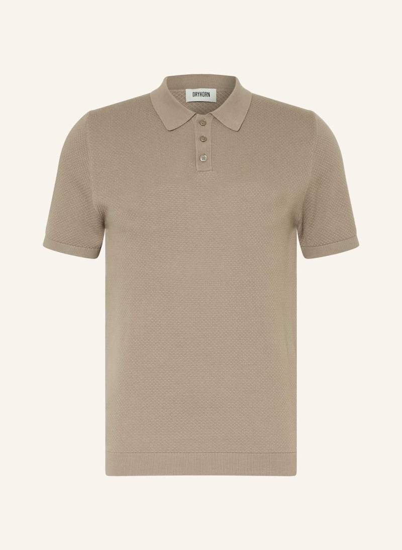 Drykorn Strick-Poloshirt Triton Regular Fit braun von drykorn