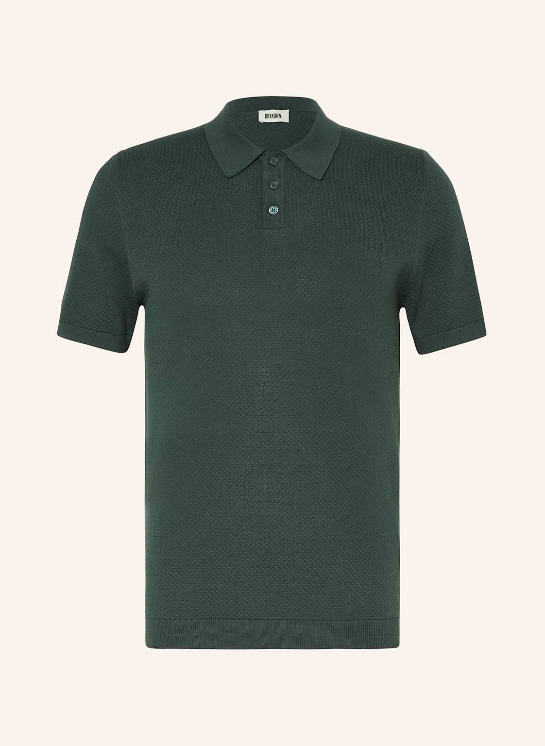Drykorn Strick-Poloshirt Triton Regular Fit gruen von drykorn