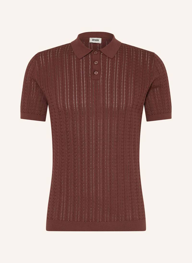 Drykorn Strick-Poloshirt Triton Regular Fit rot von drykorn