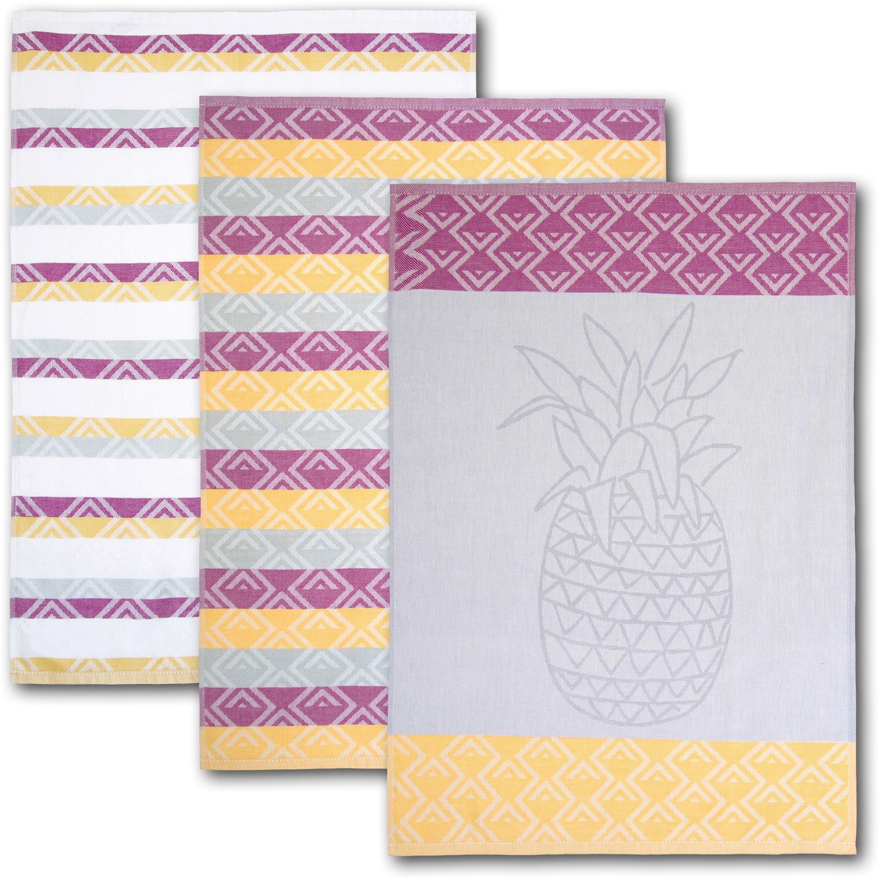 Dyckhoff Geschirrtuch »Ananas«, (Set, 6 tlg.) von dyckhoff