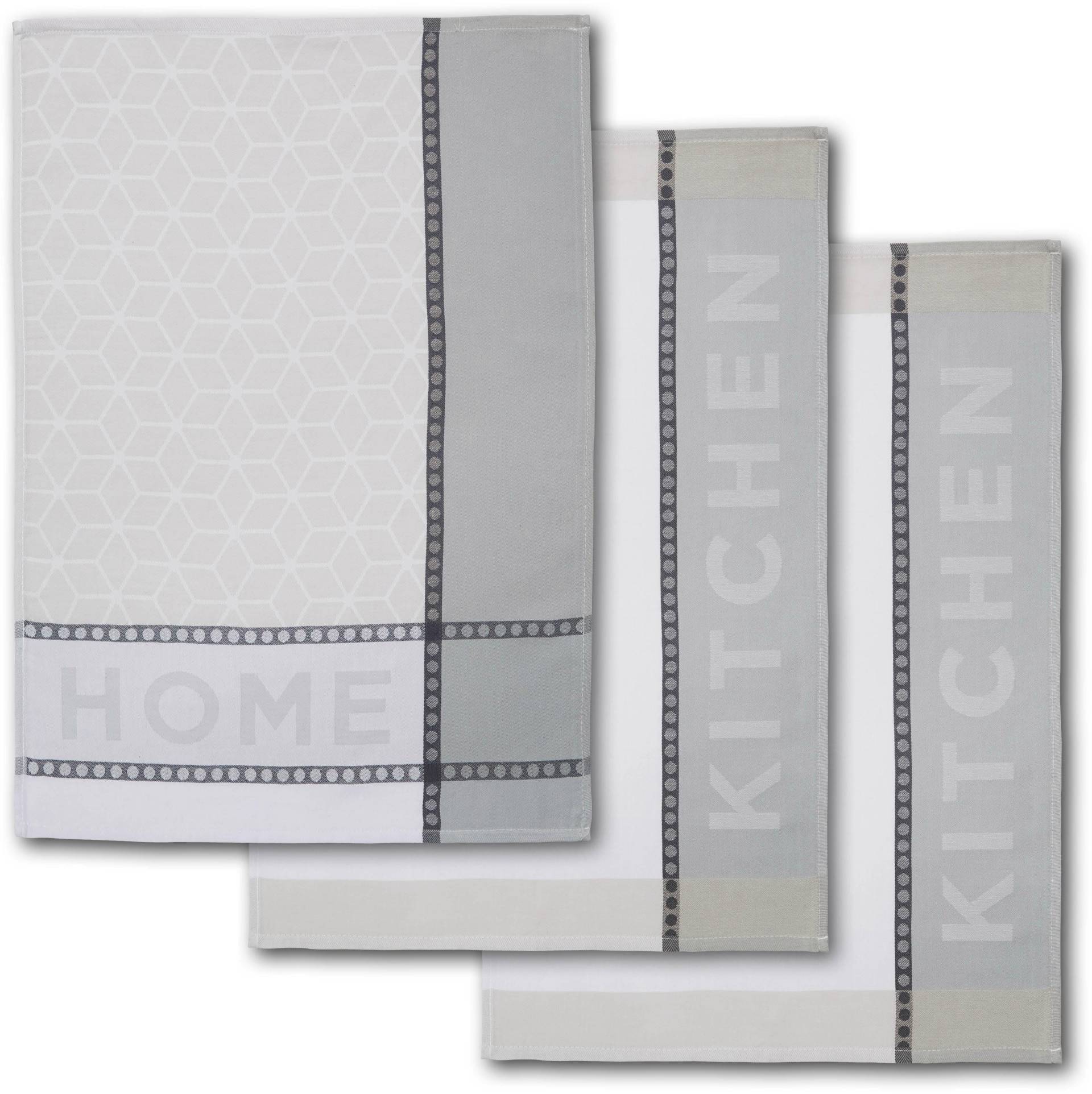 Dyckhoff Geschirrtuch »HOME / KITCHEN«, (Set, 6 tlg.) von dyckhoff