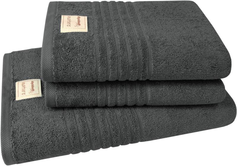 Dyckhoff Handtuch Set »Nature«, Set, 3 tlg., Frottier, 3er Set: 2x Handtücher, je 50 x 100 cm & 1x Badetuch 70 x 140 cm von dyckhoff