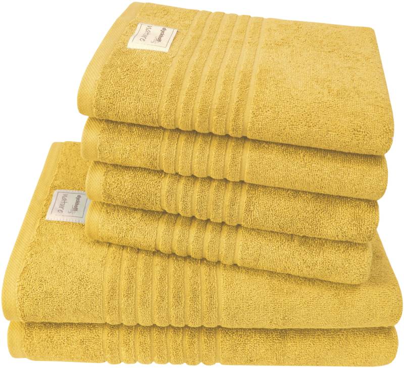 Dyckhoff Handtuch Set »Nature«, Set, 6 tlg., Frottier, 6er Set: 4x Handtücher, je 50 x 100 cm & 2x Badetuch 70 x 140 cm von dyckhoff