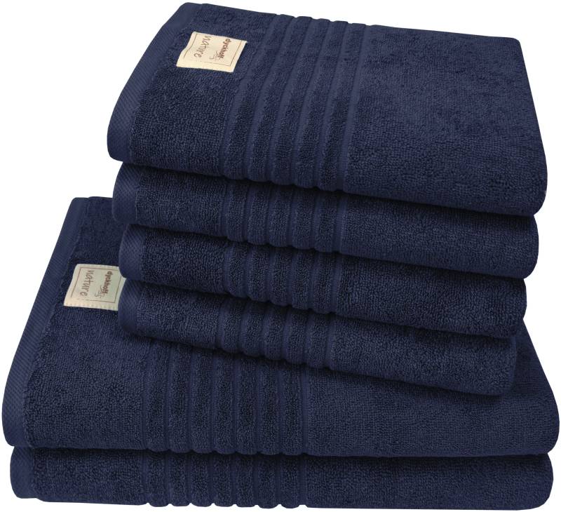 Dyckhoff Handtuch Set »Nature«, Set, 6 tlg., Frottier, 6er Set: 4x Handtücher, je 50 x 100 cm & 2x Badetuch 70 x 140 cm von dyckhoff