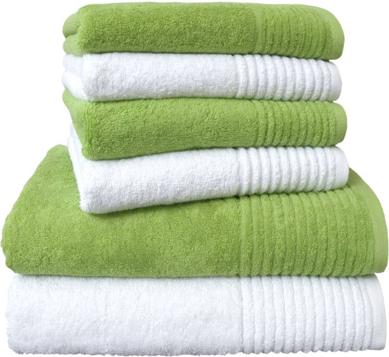 Dyckhoff Handtuch Set »Brillant«, Set, 6 tlg., Walkfrottee, mit Streifenbordüre;4 Handtücher (50x100cm), 2 Duschtücher (70x140cm) von dyckhoff