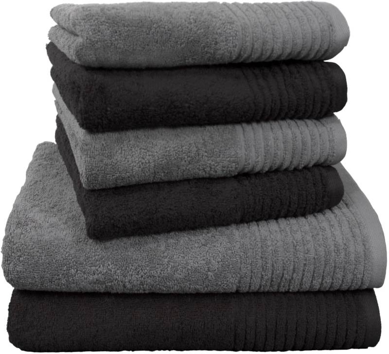 Dyckhoff Handtuch Set »Brillant«, Set, 6 tlg., Walkfrottee, mit Streifenbordüre;4 Handtücher (50x100cm), 2 Duschtücher (70x140cm) von dyckhoff