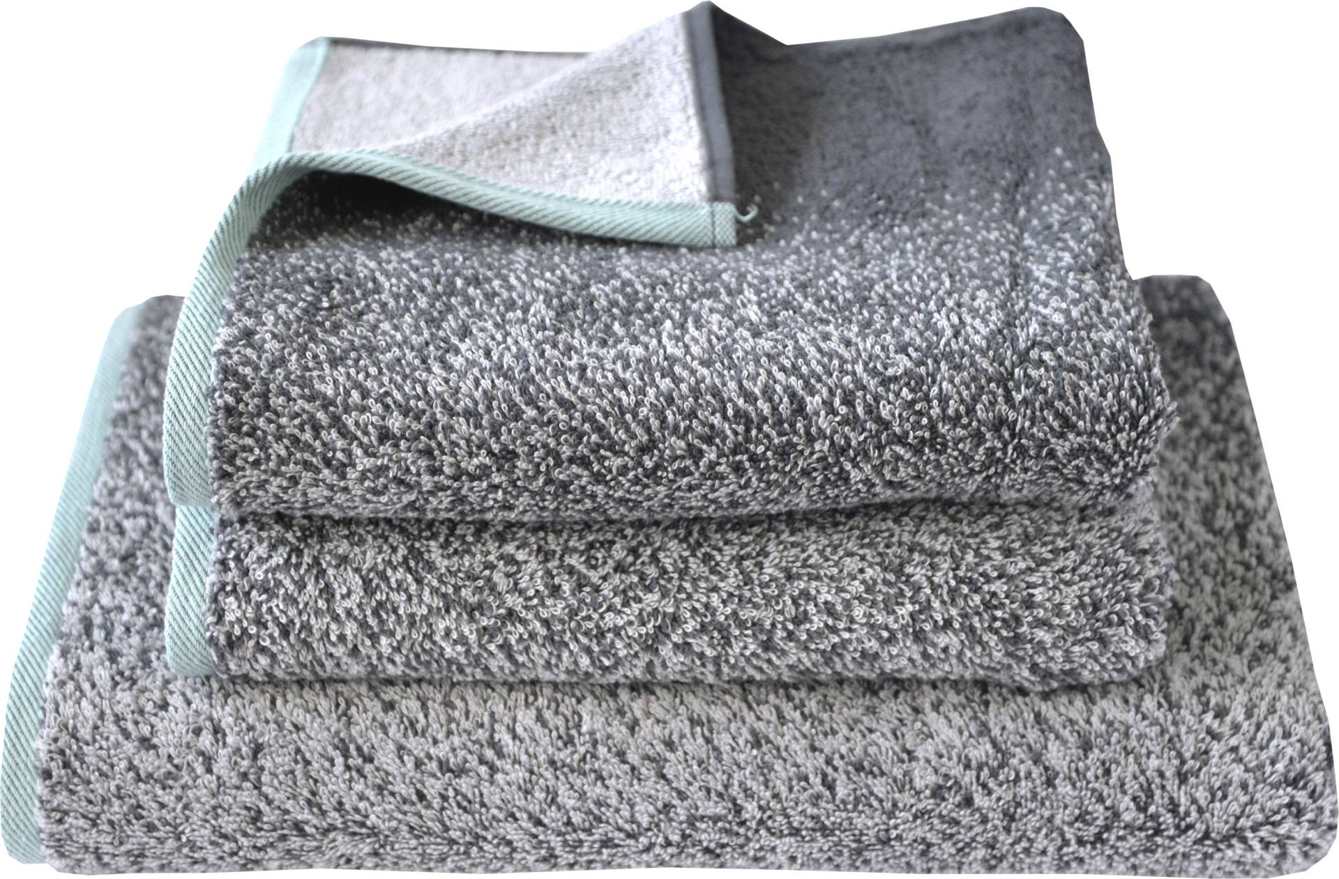 Dyckhoff Handtuch Set »Cool Mint Gradient«, Set, 3 tlg., Walkfrottier, mit Farbverlauf, 1 Duschtuch (70x140cm), 2 Handtüchern (50x100cm) von dyckhoff
