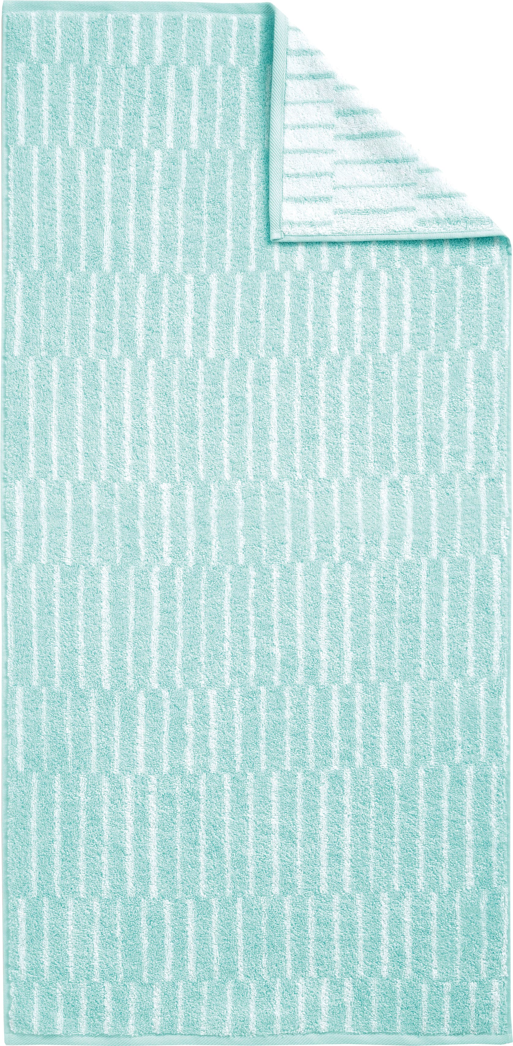 Dyckhoff Handtuch Set »Cool Mint Panels«, (Set, 3 St., 2 Handtücher (50x100 cm)-1 Badetuch (70x140 cm) von dyckhoff