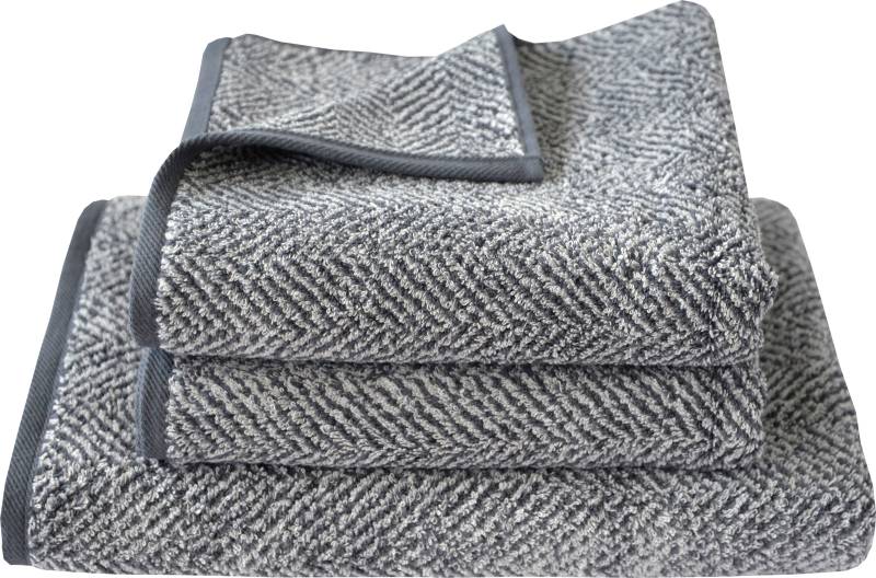 Dyckhoff Handtuch Set »Golden Shades Herringbone«, Set, 3 tlg., Walkfrottier, mit Fischgrät-Muster; 2 Handtücher (50x100cm), 1 Duschtuch (70x140cm) von dyckhoff