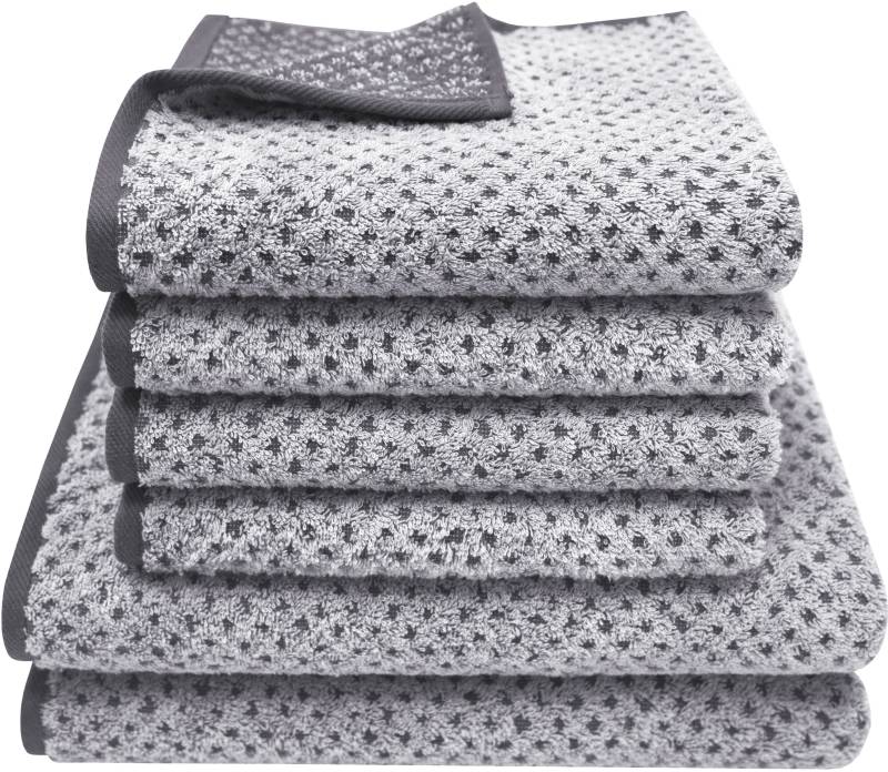 Dyckhoff Handtuch Set »Golden Shades Rhombus«, Set, 6 tlg., Walkfrottier, Kuschelig weich;4 Handtücher (50x100cm), 2 Duschtücher (70x140cm) von dyckhoff