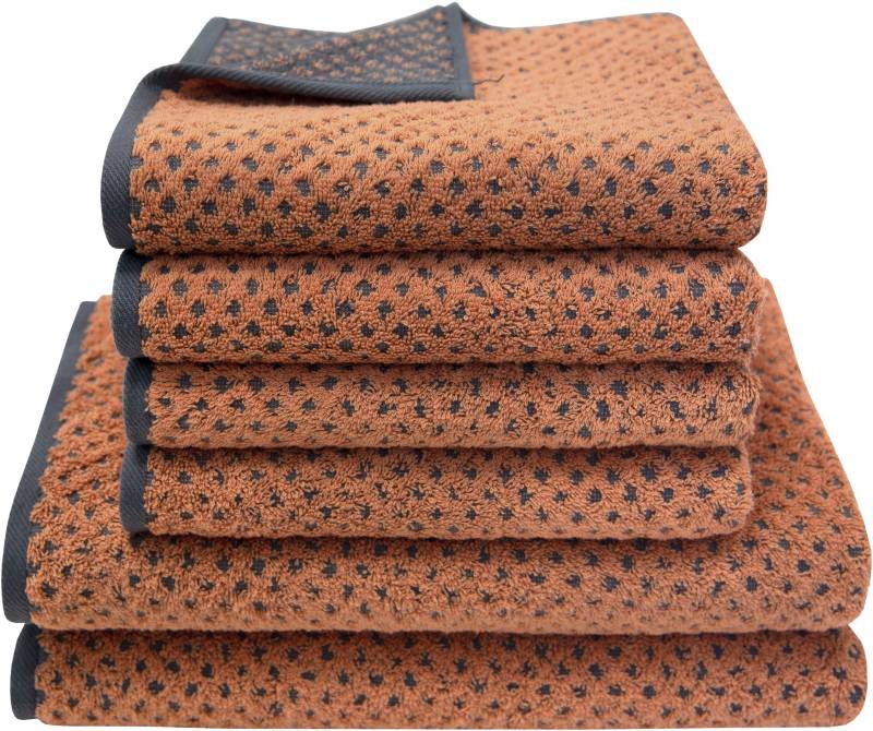 Dyckhoff Handtuch Set »Golden Shades Rhombus«, Set, 6 tlg., Walkfrottier, Kuschelig weich;4 Handtücher (50x100cm), 2 Duschtücher (70x140cm) von dyckhoff