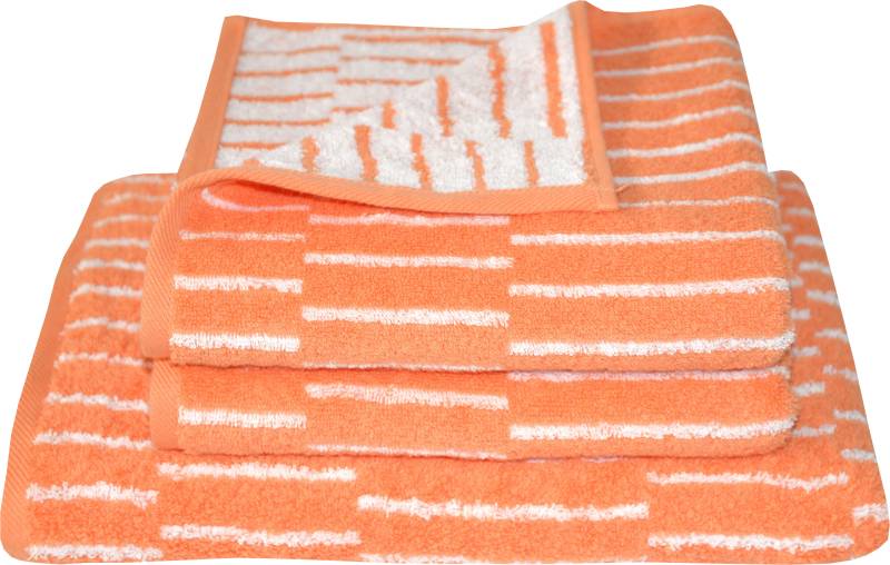 Dyckhoff Handtuch Set »New Coral Panels«, Set, 3 tlg., Walkfrottier, 2 Handtücher (50x100 cm) und 1 Badetuch (70x140 cm) von dyckhoff