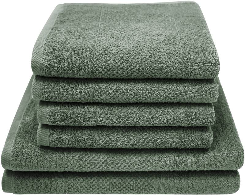 Dyckhoff Handtuch Set »Popcorn Streifen«, Set, 6 tlg., Walkfrottier, 2 Badetücher (70x140 cm), 4 Handtücher (50x100 cm) von dyckhoff