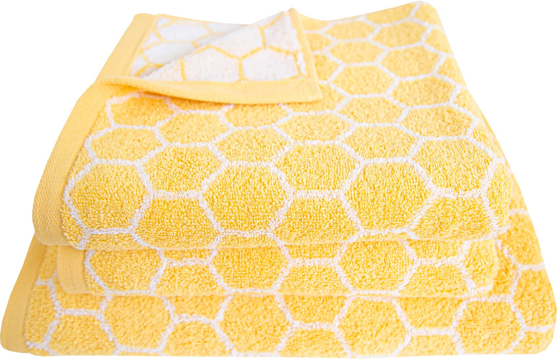 Dyckhoff Handtuch Set »Pure Natural Honey«, (Set, 3 St., 2 Handtücher (50x100cm)-1 Duschtuch (70x140cm) von dyckhoff