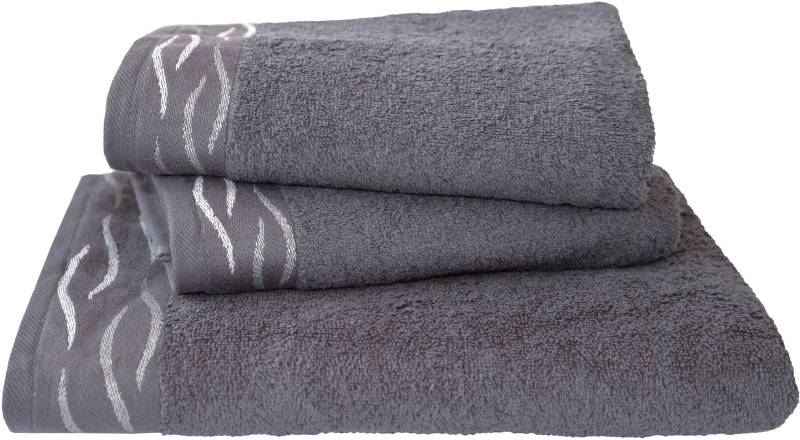 Dyckhoff Handtuch Set »Wave«, Set, 3 tlg., Frottier, mit Jacquard-Bordüre;4 Handtücher (50x100cm), 2 Duschtücher (70x140cm) von dyckhoff