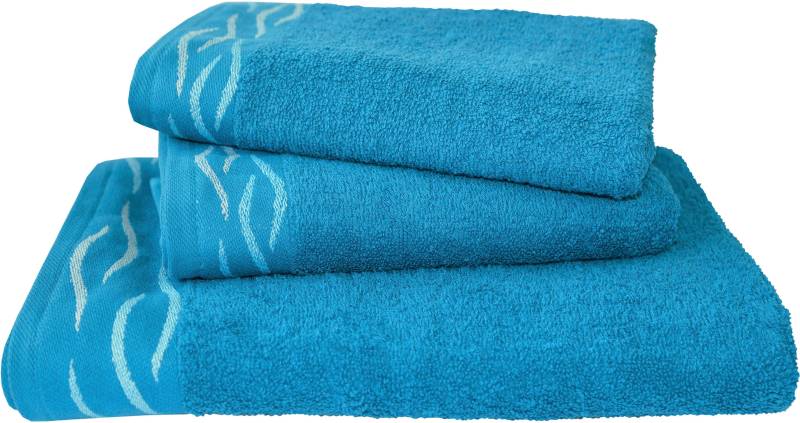 Dyckhoff Handtuch Set »Wave«, Set, 3 tlg., Frottier, mit Jacquard-Bordüre;4 Handtücher (50x100cm), 2 Duschtücher (70x140cm) von dyckhoff