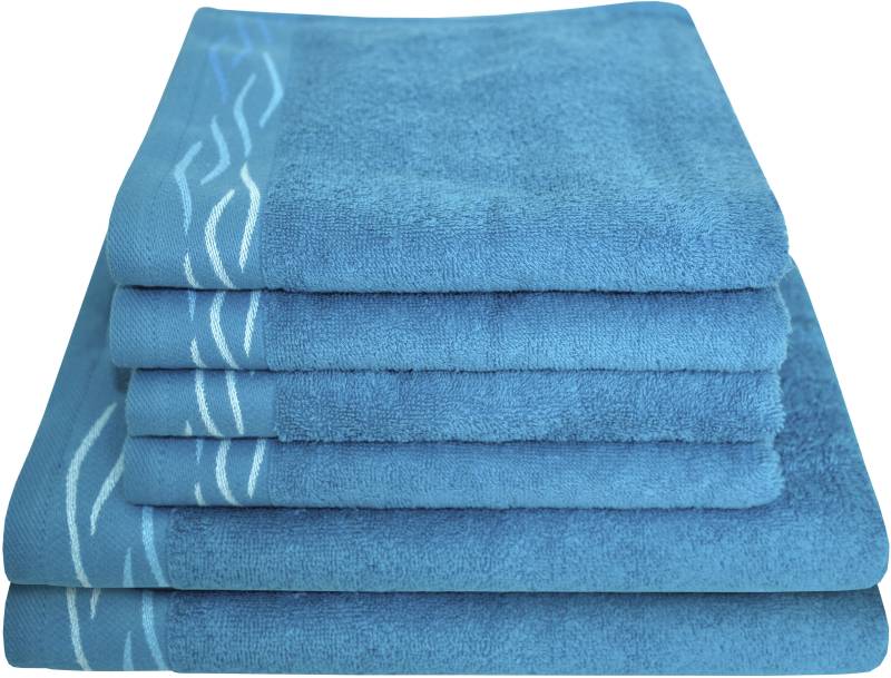 Dyckhoff Handtuch Set »Wave«, Set, 6 tlg., Frottier, mit Jacquard-Bordüre;4 Handtücher (50x100cm), 2 Duschtücher (70x140cm) von dyckhoff