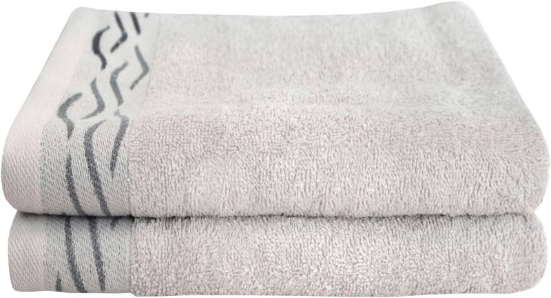Dyckhoff Handtücher »Wave«, (Set, 2 St.), mit Jacquard-Bordüre von dyckhoff
