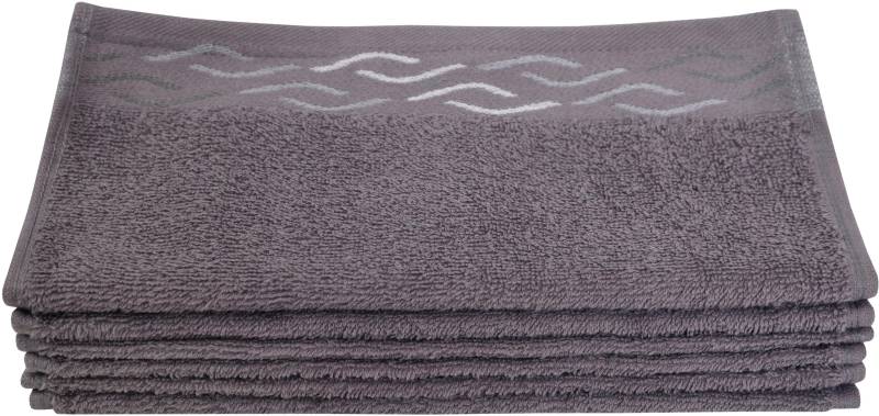 Dyckhoff Seiftuch »Wave«, (Set, 6 tlg., 6er Set Waschlappen 30 x 30 cm), mit Jacquard-Bordüre von dyckhoff