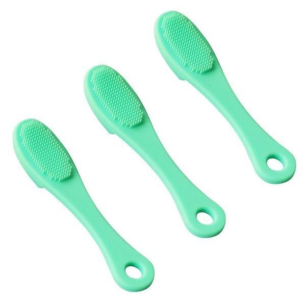 3x Silikon-fingerbürsten Für Haustiere - Grün Damen  ONE SIZE von eStore