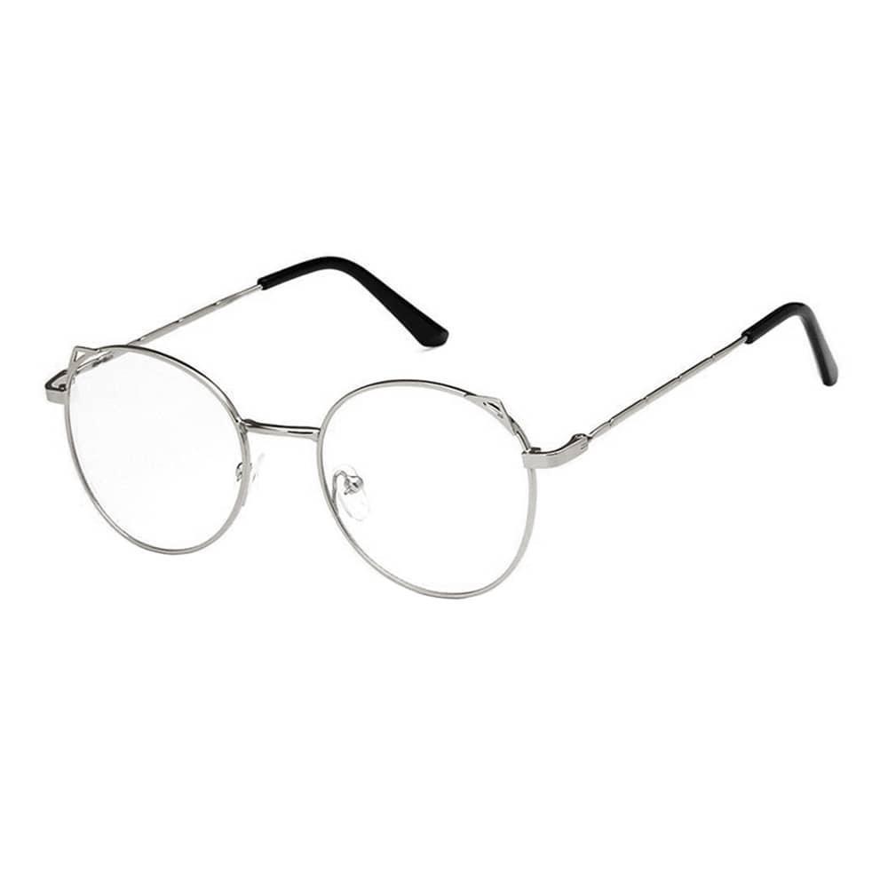 Anti-blaulichtbrille, Katzenohren - Silber Damen  164/170 von eStore