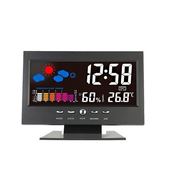 Digitale LED-Uhr, Alarm, Temperatur und Datum von eStore