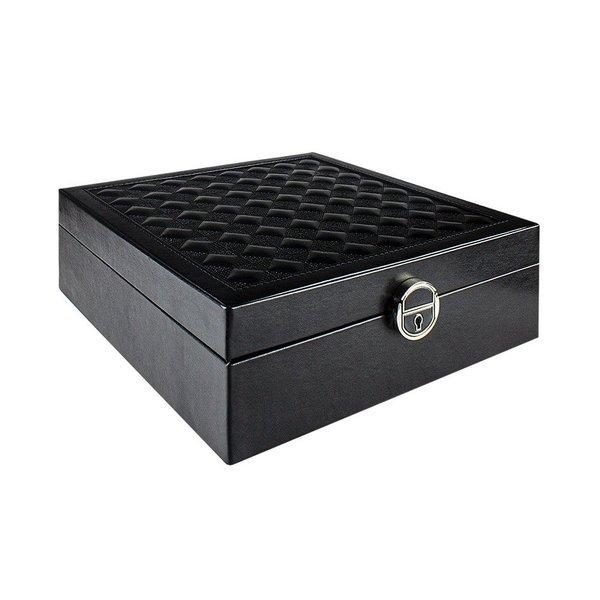 Gesteppte Schmuckschatulle Mit Reisebox - Schwarz Damen Schwarz ONE SIZE von eStore