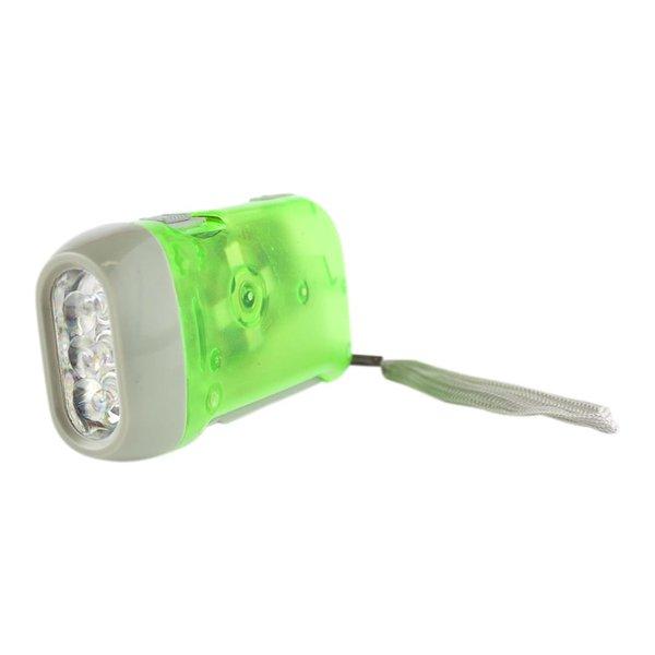Handbetriebene Led-taschenlampe - Grün Unisex  100mm von eStore