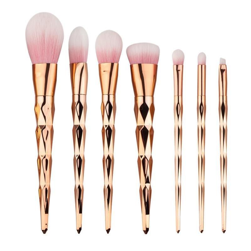 Make-up Pinsel Set, 7 Pinsel - Roségold Damen  7 Stück von B2X