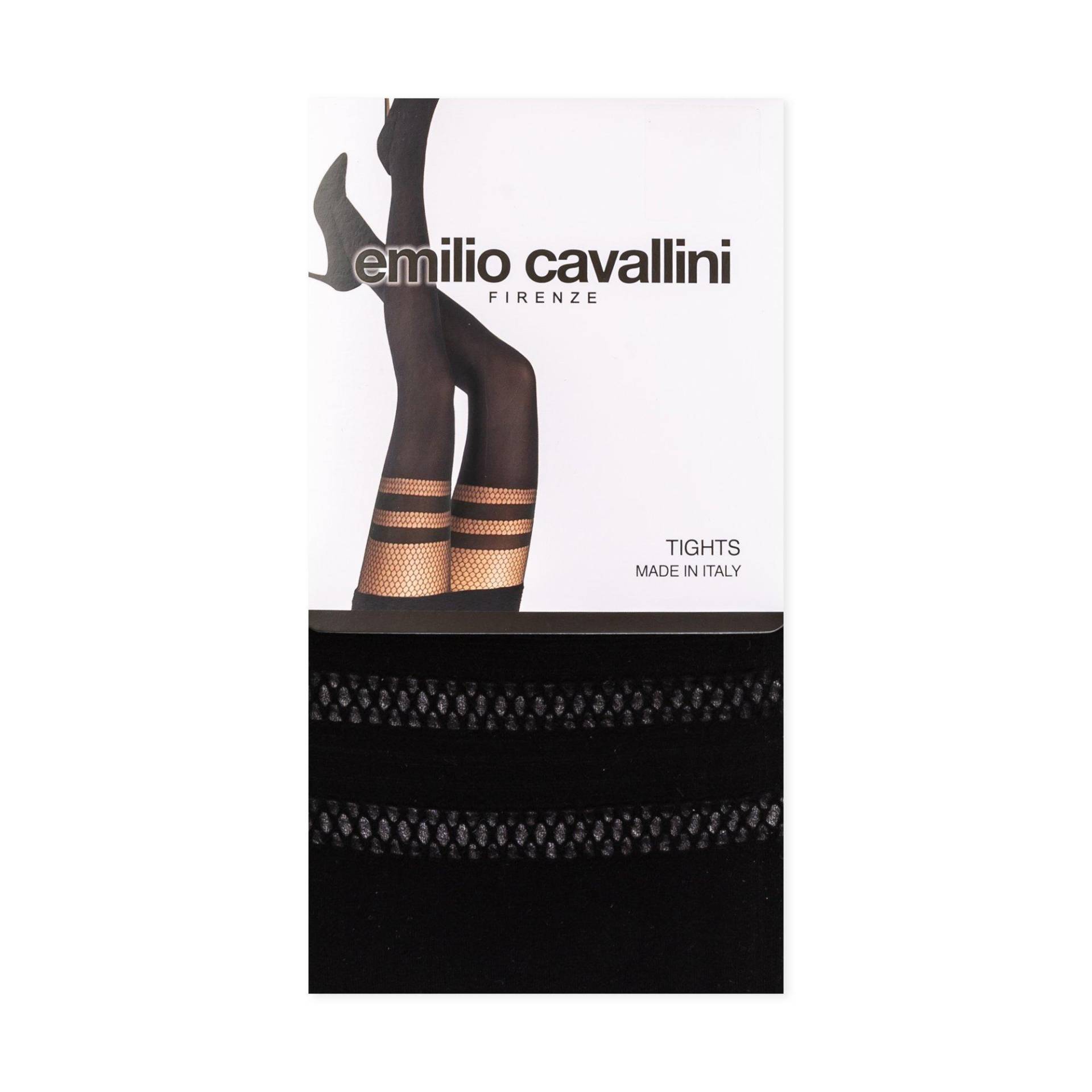 Strumpfhose, Taillenhöhe Damen Black S/M von emilio cavallini