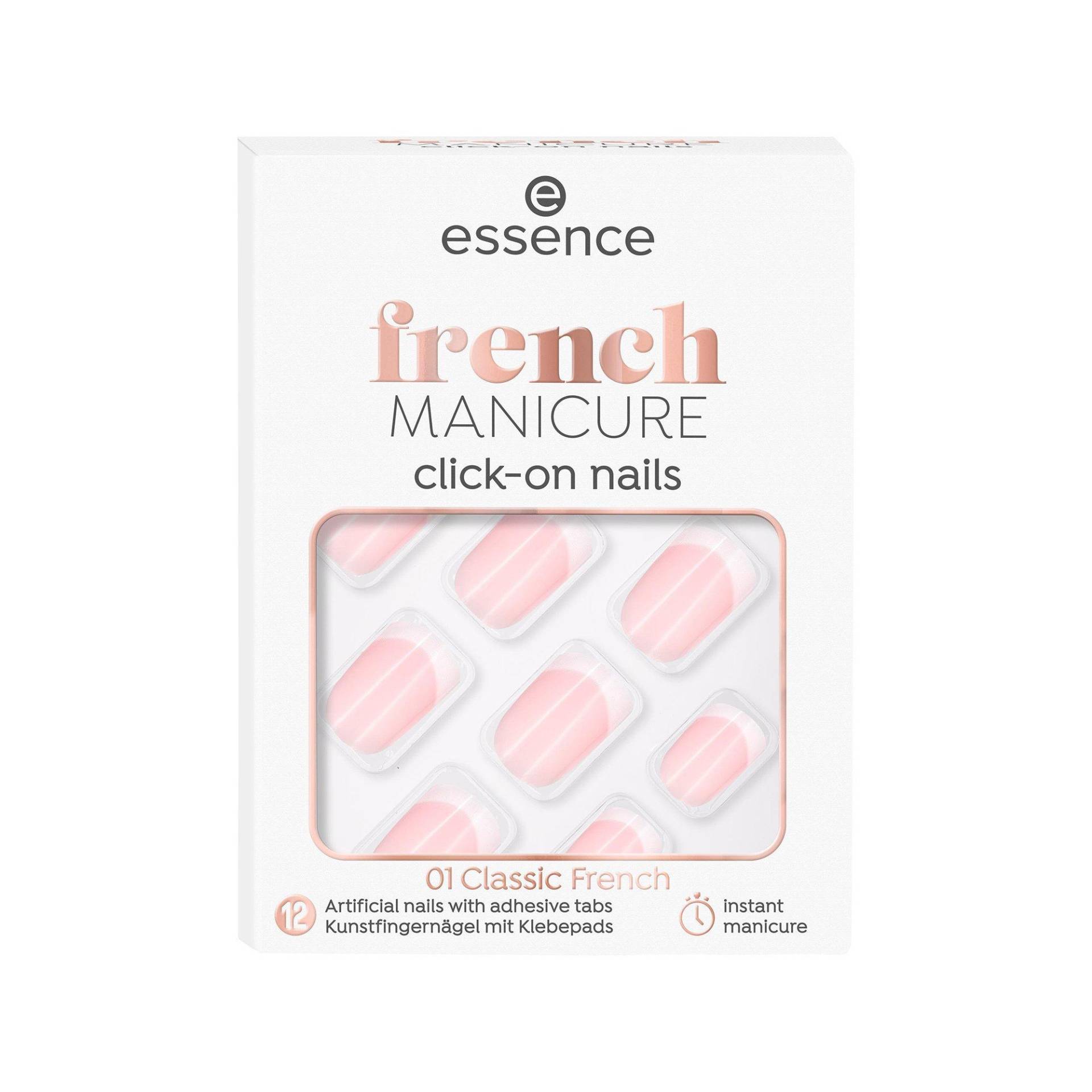 French Manicure Click-on Nails 01 Damen von essence