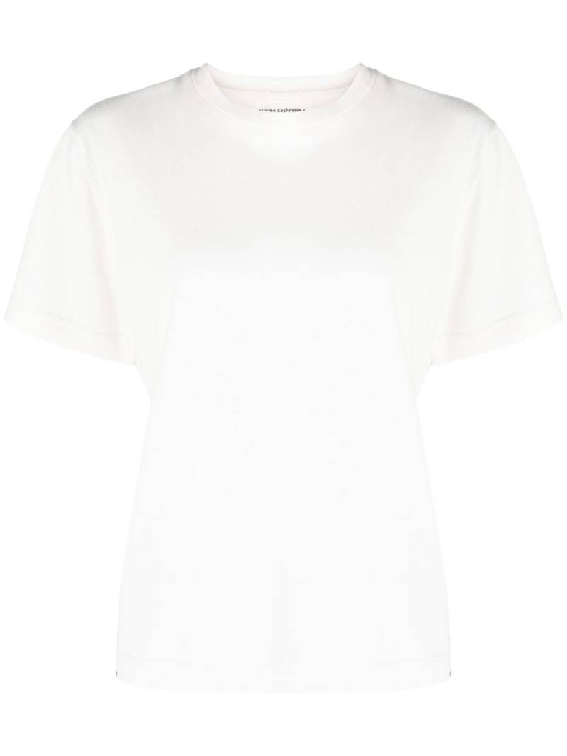 extreme cashmere short-sleeve cotton-blend T-shirt - White von extreme cashmere