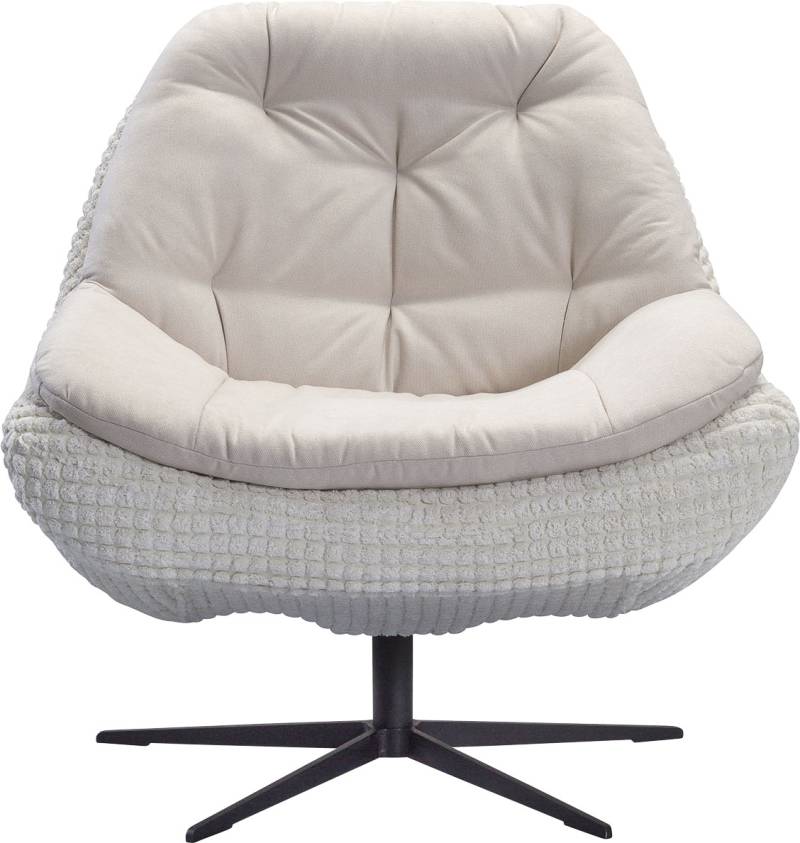 exxpo - sofa fashion Drehsessel »Dim, Loungesessel im Materialmix, Design und Komfort, Solitärmöbel«, Drehsessel bequem gepolstert mit elegantem Metall-Sternfuss von exxpo - sofa fashion