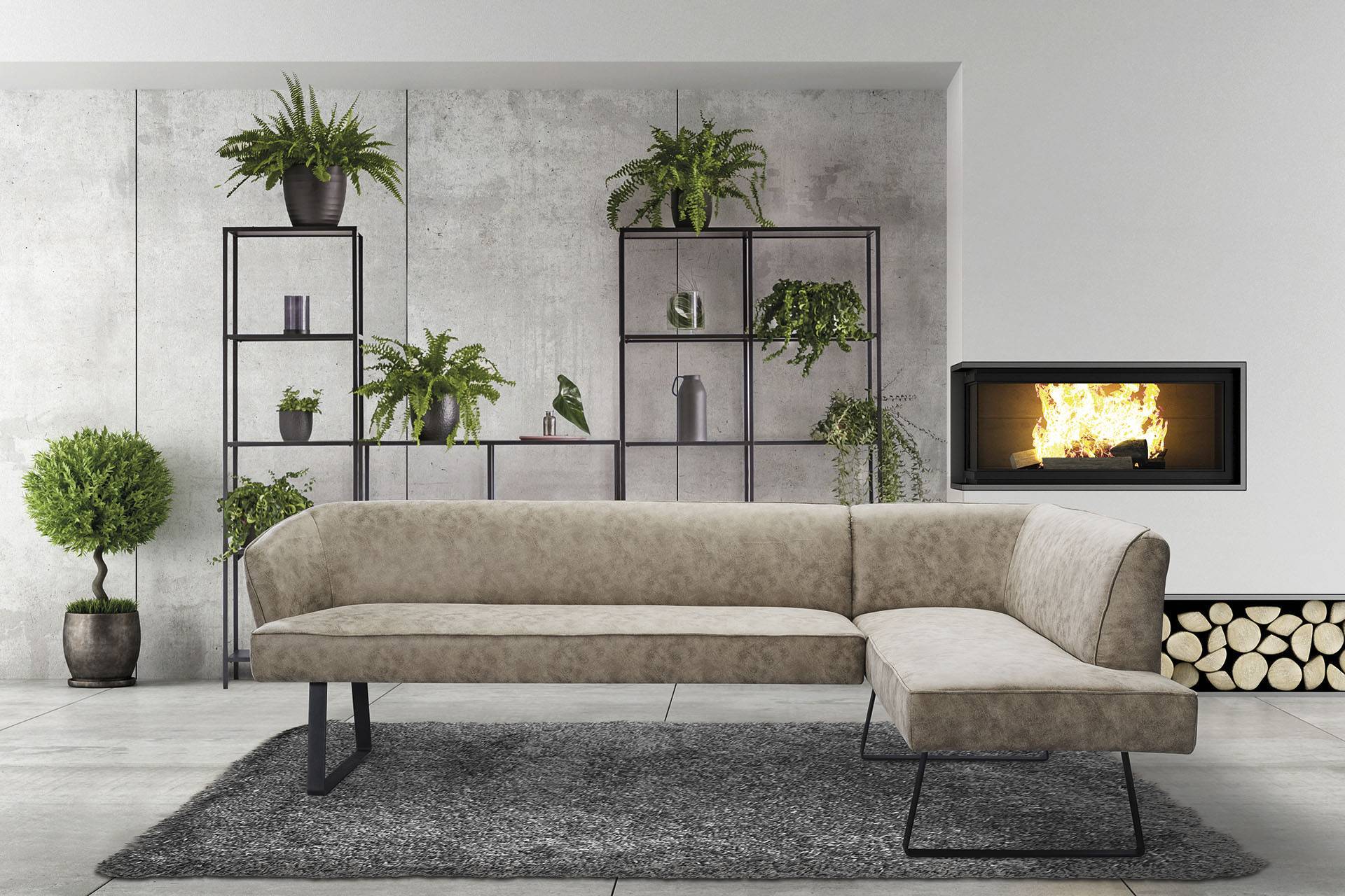 exxpo - sofa fashion Eckbank »Americano«, mit Keder und Metallfüssen, Bezug in verschiedenen Qualitäten exxpo - sofa fashion Eckbank »Americano«, mit Keder und Metallfüssen, Bezug in verschiedenen Qualitäten von exxpo - sofa fashion