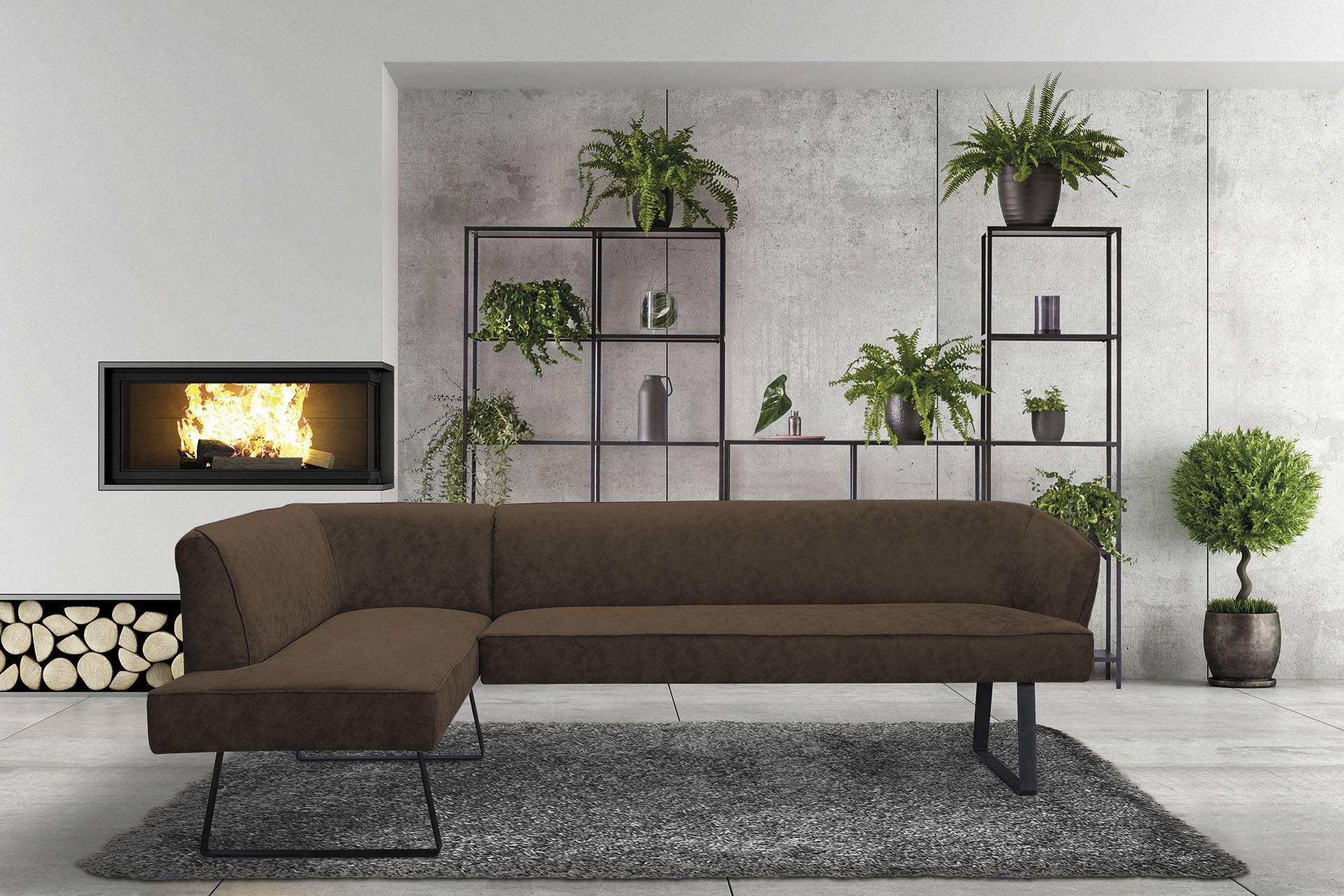 exxpo - sofa fashion Eckbank »Americano«, mit Keder und Metallfüssen, Bezug in verschiedenen Qualitäten exxpo - sofa fashion Eckbank »Americano«, mit Keder und Metallfüssen, Bezug in verschiedenen Qualitäten von exxpo - sofa fashion