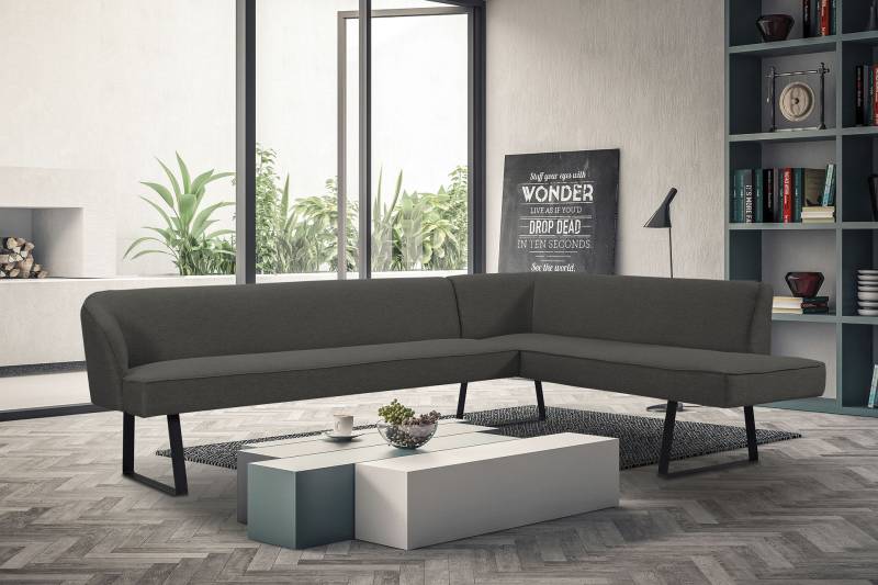exxpo - sofa fashion Eckbank »Americano«, mit Keder und Metallfüssen, Bezug in verschiedenen Qualitäten von exxpo - sofa fashion