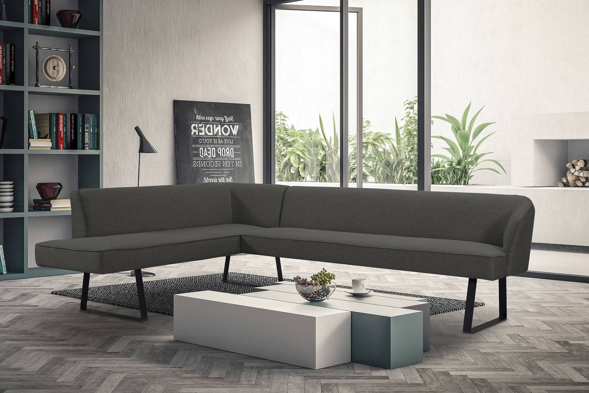 exxpo - sofa fashion Eckbank »Americano«, mit Keder und Metallfüssen, Bezug in verschiedenen Qualitäten exxpo - sofa fashion Eckbank »Americano«, mit Keder und Metallfüssen, Bezug in verschiedenen Qualitäten von exxpo - sofa fashion