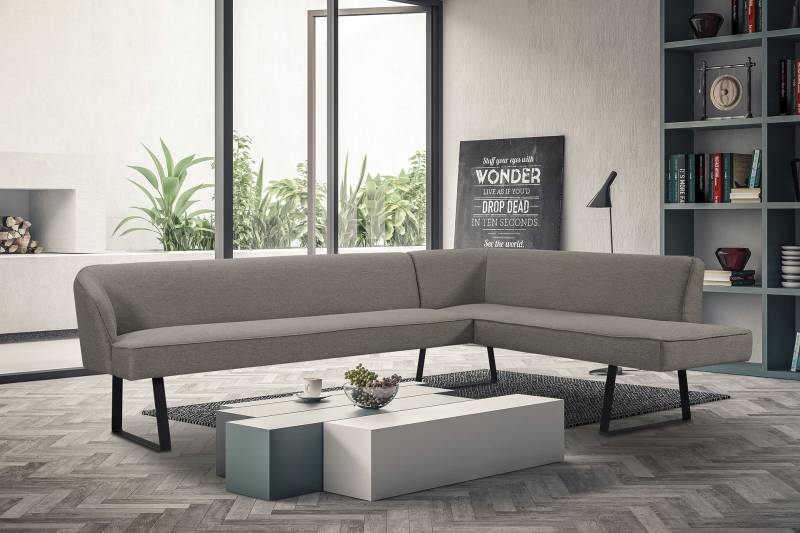 exxpo - sofa fashion Eckbank »Americano«, mit Keder und Metallfüssen, Bezug in verschiedenen Qualitäten von exxpo - sofa fashion