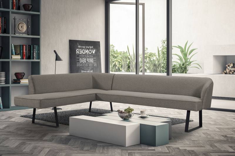 exxpo - sofa fashion Eckbank »Americano«, mit Keder und Metallfüssen, Bezug in verschiedenen Qualitäten von exxpo - sofa fashion