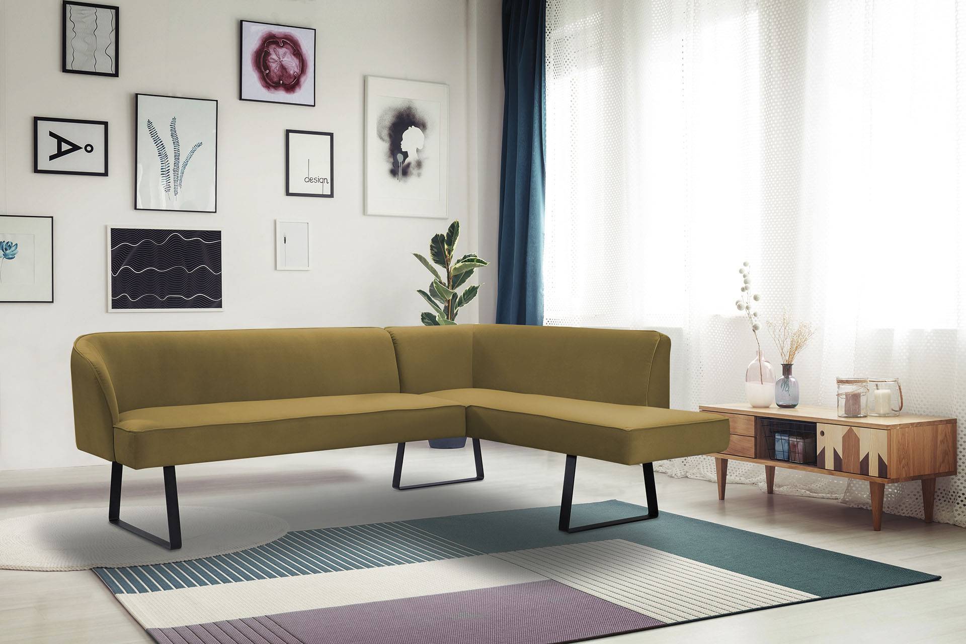 exxpo - sofa fashion Eckbank »Americano«, mit Keder und Metallfüssen, Bezug in verschiedenen Qualitäten exxpo - sofa fashion Eckbank »Americano«, mit Keder und Metallfüssen, Bezug in verschiedenen Qualitäten von exxpo - sofa fashion