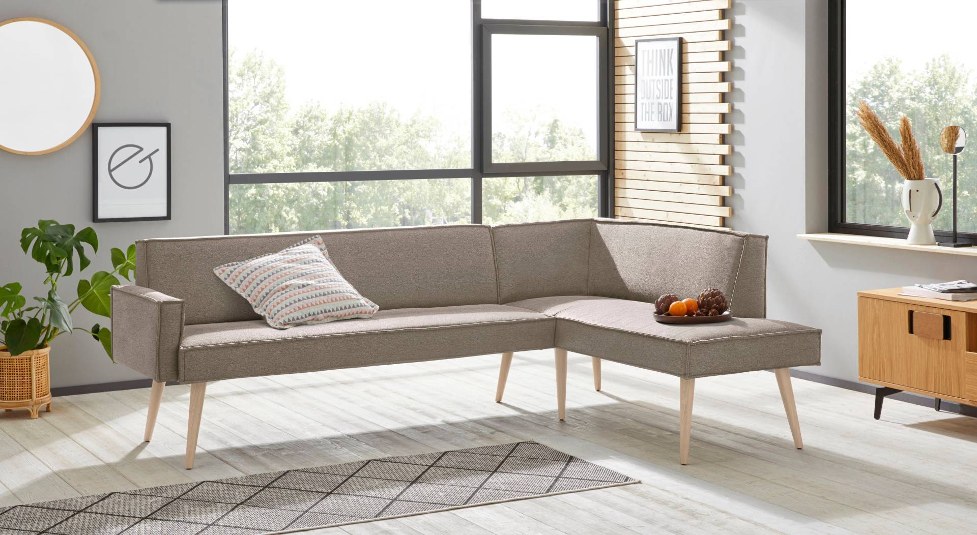 exxpo - sofa fashion Eckbank »Lungo, moderne Kedernaht, bequem und elegant, hoher Holzfuss«, hochwertige Detailverarbeitung, frei im Raum stellbar exxpo - sofa fashion Eckbank »Lungo, moderne Kedernaht, bequem und elegant, hoher Holzfuss«, hochwertige Detailverarbeitung, frei im Raum stellbar von exxpo - sofa fashion