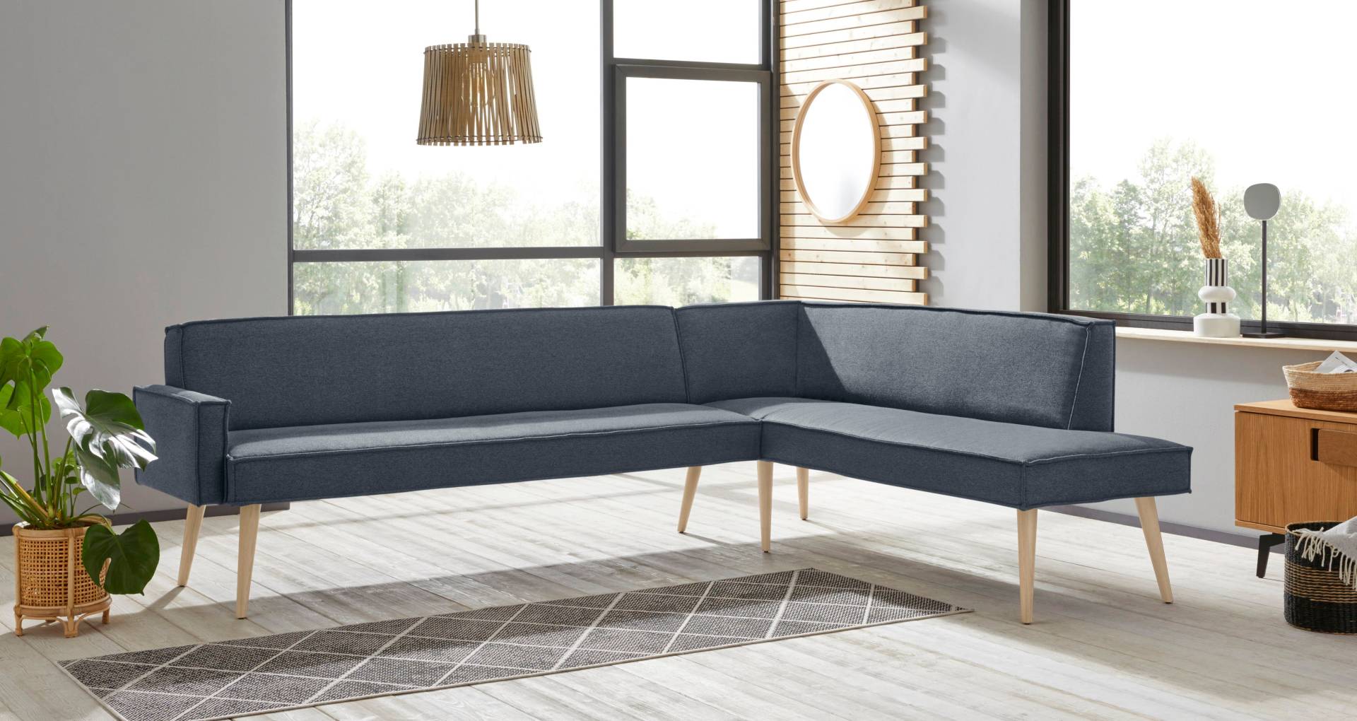 exxpo - sofa fashion Eckbank »Lungo, moderne Kedernaht, bequem und elegant, hoher Holzfuss«, hochwertige Detailverarbeitung, frei im Raum stellbar exxpo - sofa fashion Eckbank »Lungo, moderne Kedernaht, bequem und elegant, hoher Holzfuss«, hochwertige Detailverarbeitung, frei im Raum stellbar von exxpo - sofa fashion