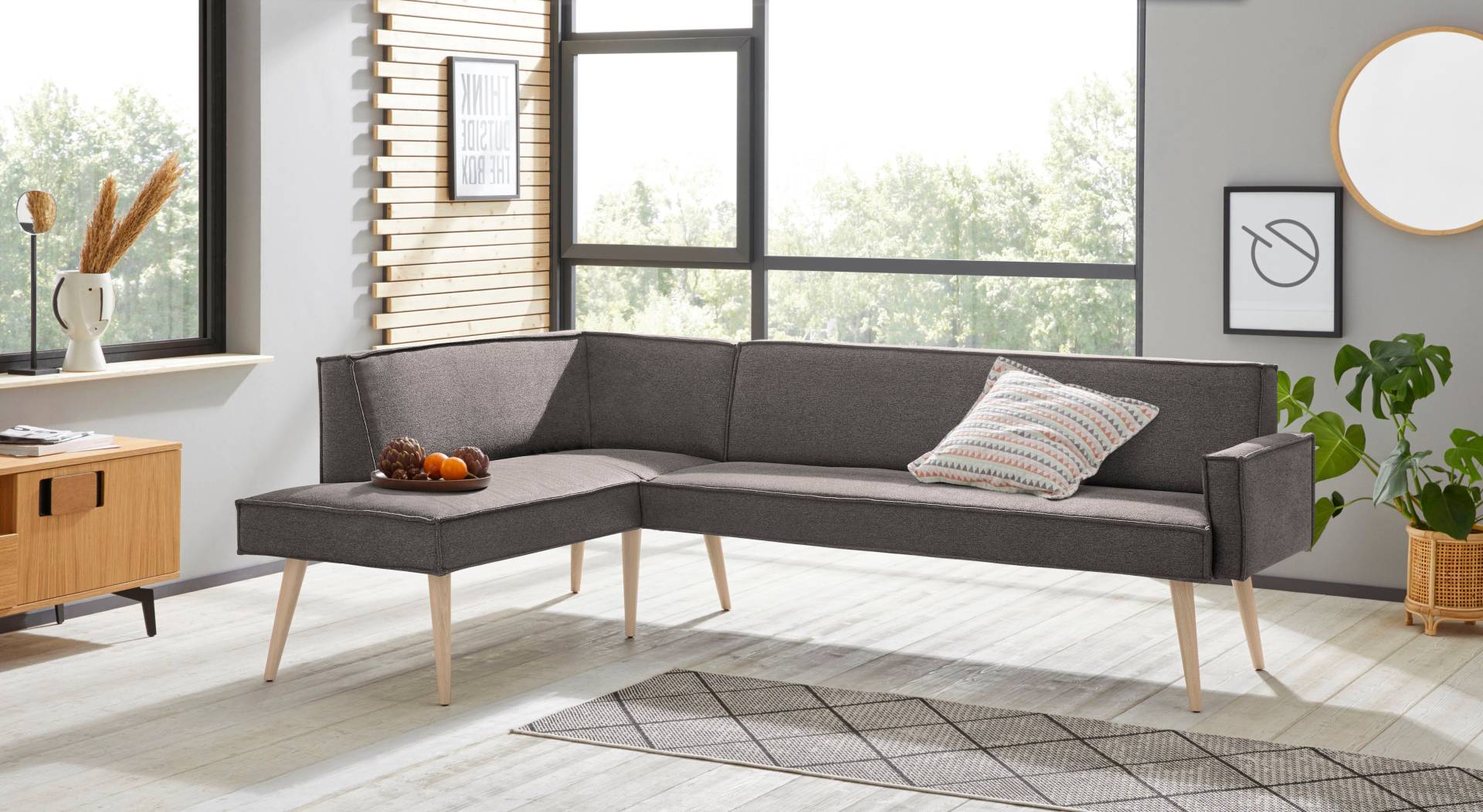 exxpo - sofa fashion Eckbank »Lungo, moderne Kedernaht, bequem und elegant, hoher Holzfuss«, hochwertige Detailverarbeitung, frei im Raum stellbar exxpo - sofa fashion Eckbank »Lungo, moderne Kedernaht, bequem und elegant, hoher Holzfuss«, hochwertige Detailverarbeitung, frei im Raum stellbar von exxpo - sofa fashion