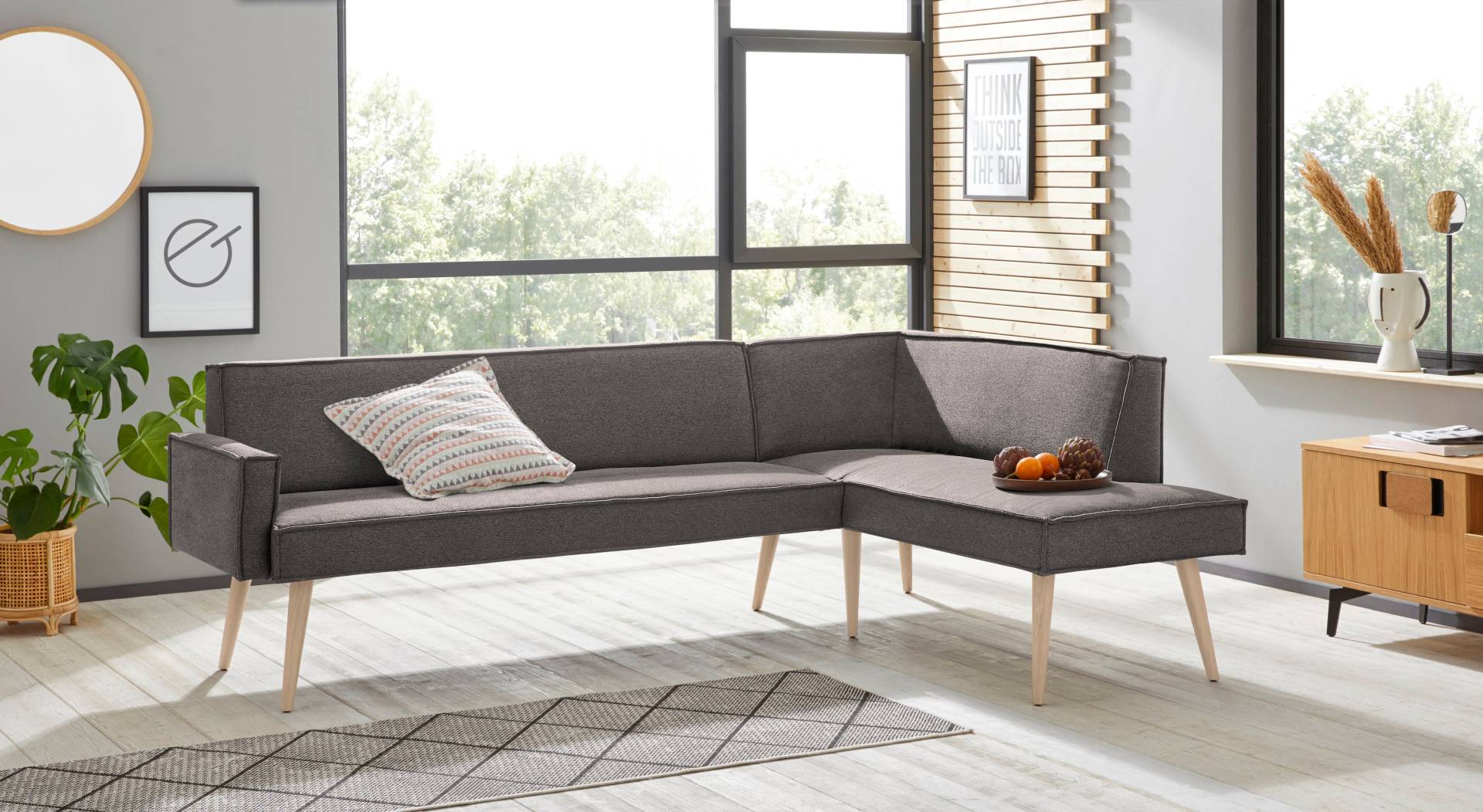 exxpo - sofa fashion Eckbank »Lungo, moderne Kedernaht, bequem und elegant, hoher Holzfuss«, hochwertige Detailverarbeitung, frei im Raum stellbar exxpo - sofa fashion Eckbank »Lungo, moderne Kedernaht, bequem und elegant, hoher Holzfuss«, hochwertige Detailverarbeitung, frei im Raum stellbar von exxpo - sofa fashion