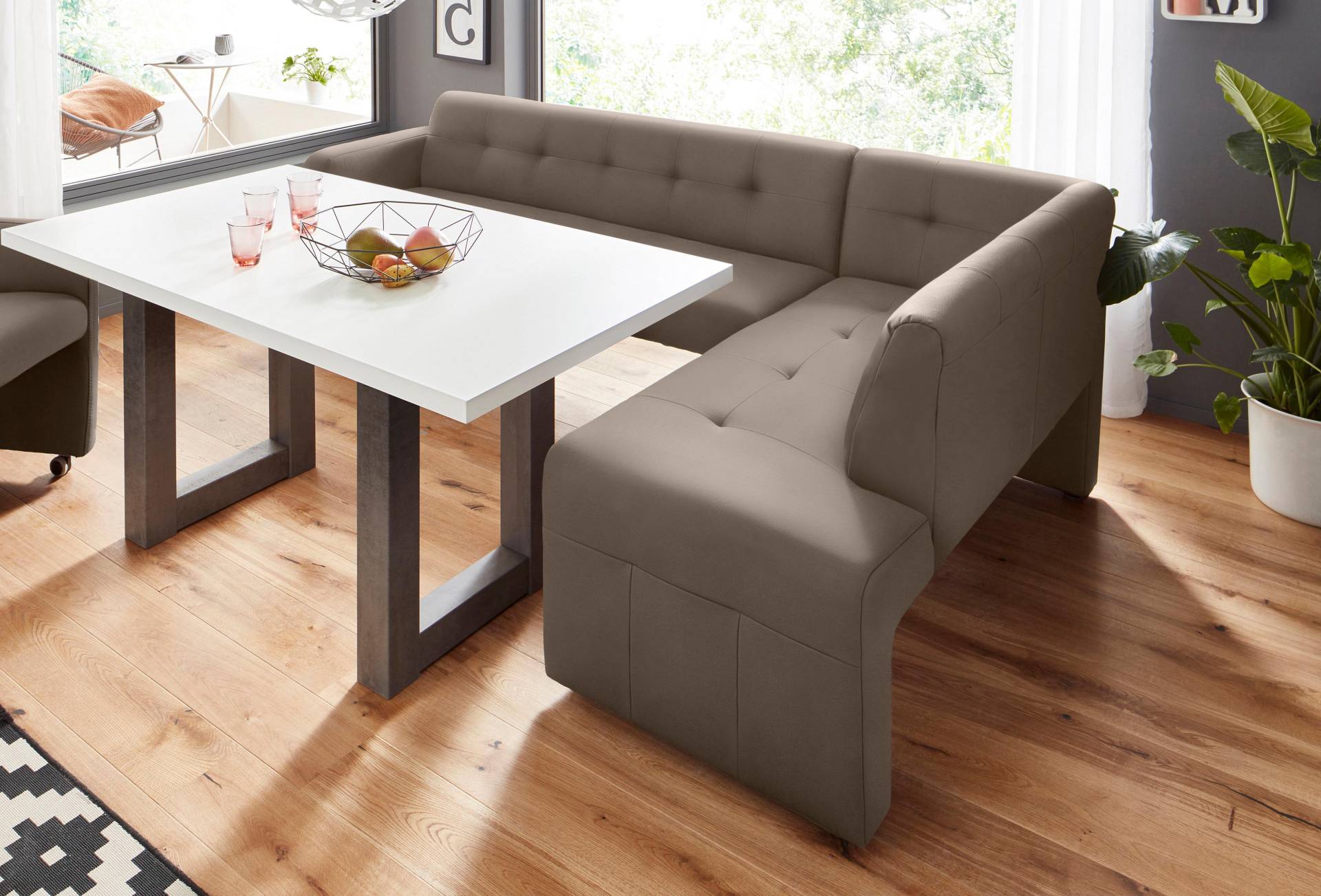 exxpo - sofa fashion Eckbank »Barista mit toller Detailverarbeitung, hohe Bodenfreiheit«, Komfortsitzhöhe 49cm, Frei im Raum stellbar exxpo - sofa fashion Eckbank »Barista mit toller Detailverarbeitung, hohe Bodenfreiheit«, Komfortsitzhöhe 49cm, Frei im Raum stellbar von exxpo - sofa fashion